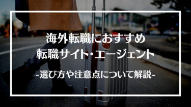 海外転職におすすめの転職サイト・エージェント22選！選び方や成功させるポイント、注意点について解説