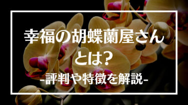 幸福の胡蝶蘭屋さんとは？評判や口コミ、特徴について解説