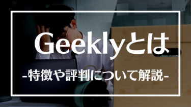 Geekly(ギークリー)とは？特徴や評判、メリットデメリットや利用する流れについて解説