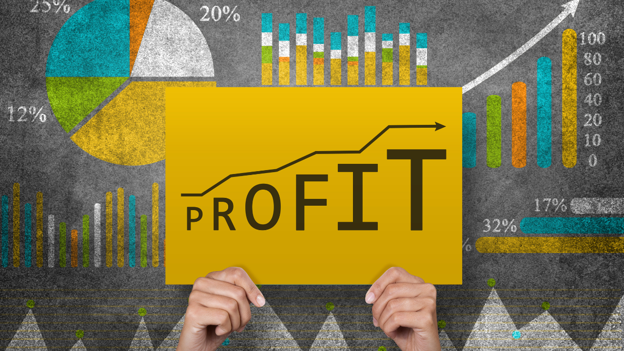 profitの紙とグラフ